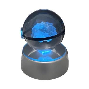 Imagem de Luminária LED 3D De Cristal Pokémon POKE BALL Com Figuras De Brinquedo