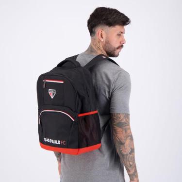Imagem de Mochila São Paulo Esportiva Preta e Vermelha e Branca - Xeryus, Único
