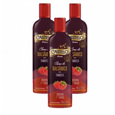 Imagem de 3x Creme de Vinagre Balsâmico com Framboesa - Castelo - 270g