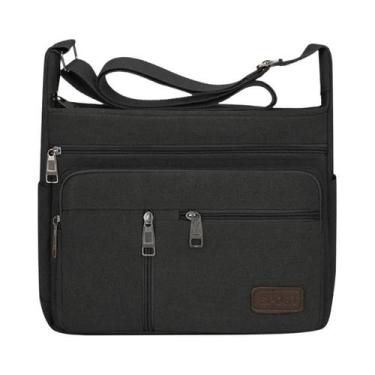 Imagem de Bolsa De Ombro Casual Masculina Em Lona, Tote De Viagem, Bolsa Mensage