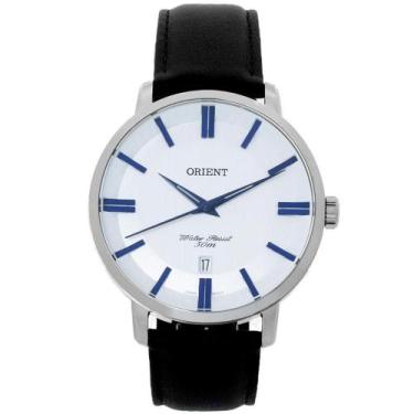 Imagem de Relógio Orient Masculino Mbsc1038 S1nx Prata Couro Marrom