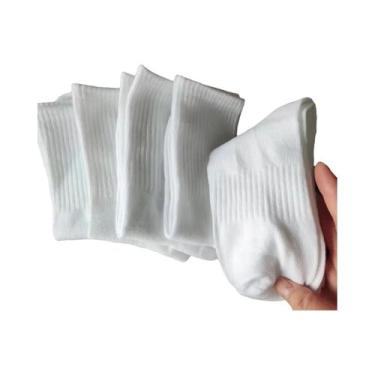 Imagem de Meias Esportivas Masculinas De Comprimento Médio, Respiráveis, Anti-Od