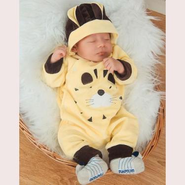 Imagem de Macacão Bebe Menino Leãozinho - MULEKA SAPEKA, G, Amarelo