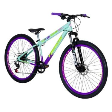 Imagem de Bicicleta Aro 29 TK3 Track TK7.0, 7 marchas, Menta e Roxo