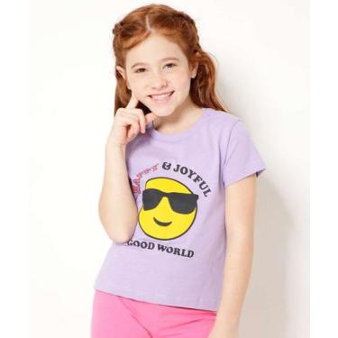 Imagem de Camiseta Infantil Manga Curta Estampada Marisa Tam 4 a-44623, Lilás, 8