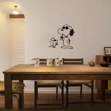 Imagem de Adesivo de parede Snoopy and Woodstock para quarto e janela - taiyuank