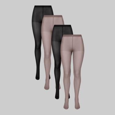 Imagem de Kit 4 Pares de Meias Calças Lupo Loba Invisível 05870-001, Carbono, Pr