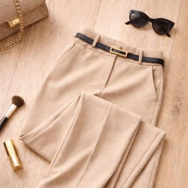 Imagem de Kit 2 Calça Alfaiataria PREMIUM Cintura Alta Com Bolso PROMOÇÃO - NoBr