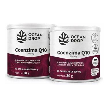 Imagem de Coenzima Q10 200mg 60 Caps Ocean Drop Kit 2 Original 120 Capsulas - Oc