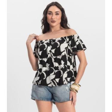 Imagem de Blusa Feminina Ciganinha Infinita Cor Bege, G, Bege