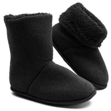 Imagem de Pantufa Bota Polar Cano Alto Unissex Sola Antiderrapante Adulta e Infa