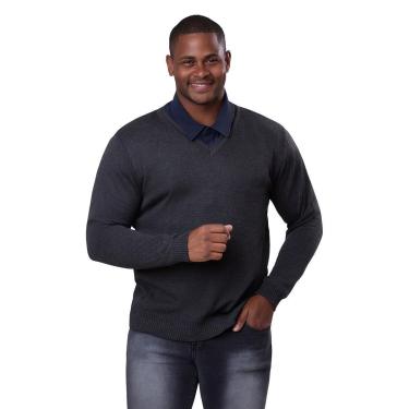 Imagem de Suéter Masculino Tricô Decote V 72052-Masculino