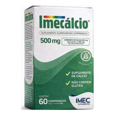 Imagem de Imecalcio 500mg Cálcio Elementar 1250mg Carbonato De Cálcio 60cpr Calc