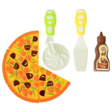 Imagem de Brinquedo Kit Comidinha Pizzaria Infantil 7 Peças Art Brink
