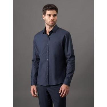 Imagem de Camisa de Manga Longa Masculina Regular Estampa Ck Bordada Calvin Klein-Masculino