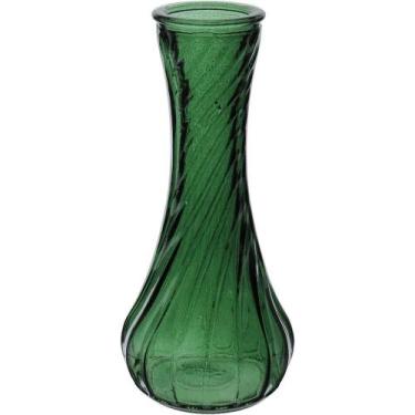 Imagem de Vaso Decorativo Enfeite Casa Garrafa Home&co Vidro 15x7x7cm Verde - HO