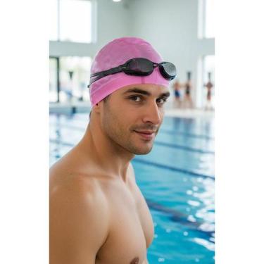Imagem de Touca Natação Adulto Unissex Rosa Conforto e Proteção - Congratulation