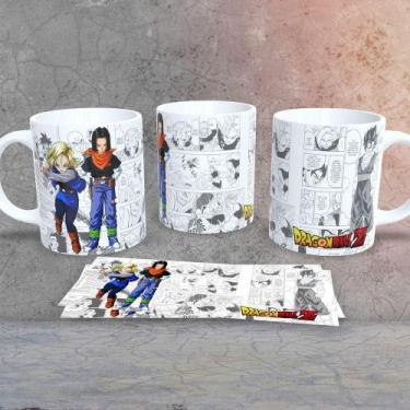 Imagem de Caneca de Porcelana Dragon Ball Estampa 5 325ML Uso em micro-ondas e l