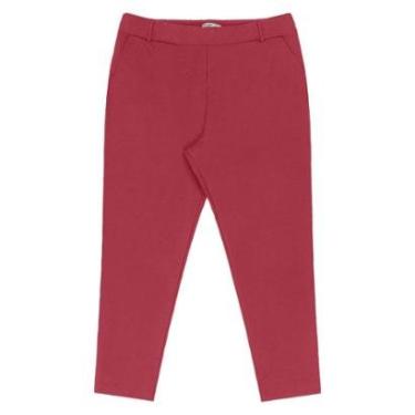 Imagem de Calça Slim Plus Size Feminina Secret Glam Vermelho-Feminino