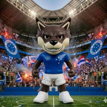 Imagem de Boneco Mascote Cruzeiro Rapozão Colecionável Oficial licenciado