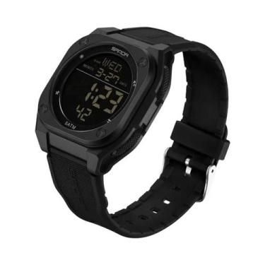 Imagem de Relógio De Pulso Digital LED Multifuncional À Prova d'Água Para Homens