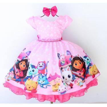 Imagem de Vestido Infantil De Festa A Casa Mágica da Gabby E Tiara - Pingo De Ge