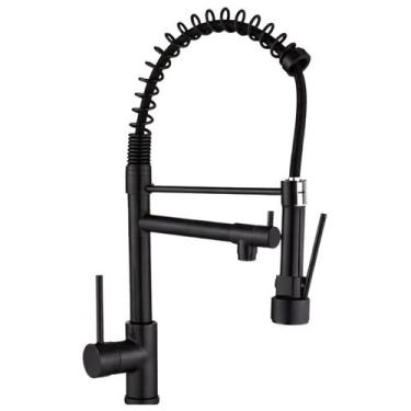 Imagem de orneira Gourmet Monocomando Preta 50cm Fosca para Cozinha Stillus Home