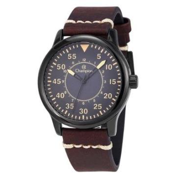 Imagem de Relógio Champion Masculino com Pulseira de Couro CH30340E Preto-Masculino