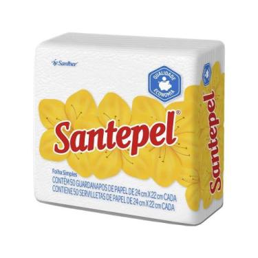 Imagem de Guardanapo de Papel Santepel Pequeno 24x22 50 Folhas Embalagem com 16 