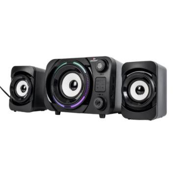Imagem de Caixa de Som Bluetooth 2.1 Subwoofer RGB 18W USB AUX FM Grasep D-GP301