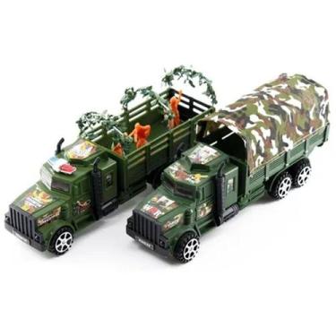 Imagem de Carrinhos Caminhões A Fricção Carretas Militares Camufladas - Gici Imp