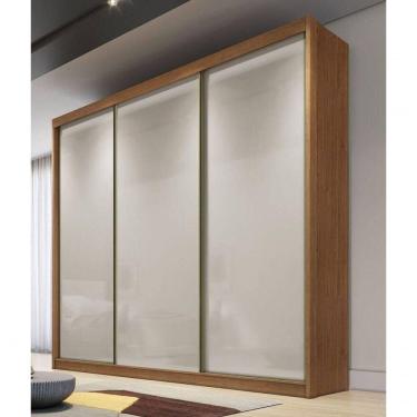 Imagem de Guarda Roupa Casal 3 Portas 8 Gavetas - Diamond-cumaru Off White - Móveis Horizonte