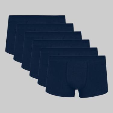 Imagem de Kit 6 Cuecas Lupo Sunga Algodão com Elastano 00480, Marinho, P