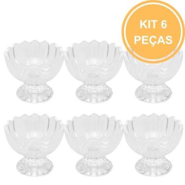 Imagem de Conjunto 6 Taças Para Sobremesa De Vidro Geneva 125ml - Wolff