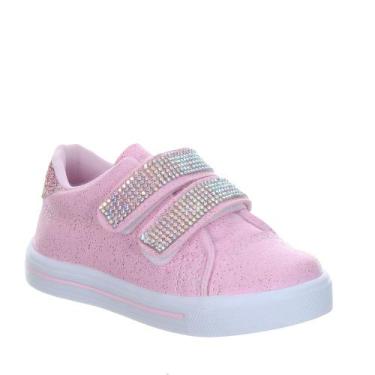 Imagem de Tenis Sapato Rosa Com Brilho Glitter Infantil Menina Love Para Criança