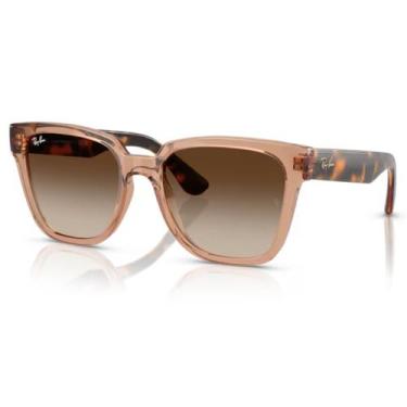 Imagem de Óculos de Sol Ray-ban 0RB4437L Feminino Quadrado, Caramelo, 55