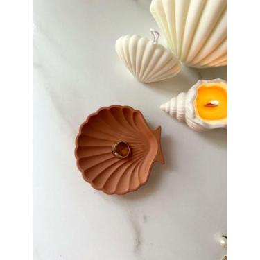 Imagem de Porta Jóia Concha - Lolah Candles, Terracota