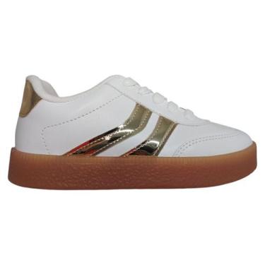 Imagem de Tenis Infantil Menina Molekinha Casual Cadarço 2582.102, Branco, 29