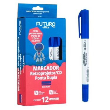 Imagem de Caixa com 12 Unidades Marcador Caneta Permanente Para Retroprojetor Po