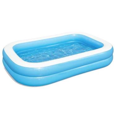 Imagem de Piscina Inflável Retangular 778 Litros Bestway Azul Super Resistente
