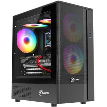 Imagem de Gabinete Gamer Kalkan Avalon Pro V2 Micro ATX Painel Frontal Mesh Sem 