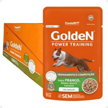 Imagem de Kit Sachê 20un Ração Úmida Golden Power Training Cães 85g - Premier Pe