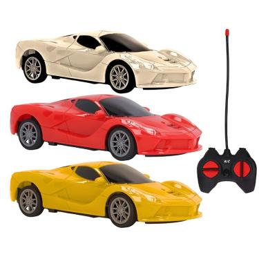 Imagem de Carrinho de Controle Remoto Brinquedo Escala 1:24 Design Realista Colorida Ferrari