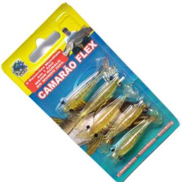 Imagem de Isca Camarão Artificial Flex de 5,5cm - embalagem c/ 5 iscas, 1