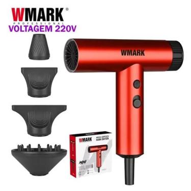 Imagem de Secador de Cabelo Wmark NG 9122 1600W Preto 220V - Alta Velocidade e D