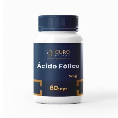 Imagem de Ácido Fólico 5mg Vitamina B9 - 60 Cápsulas para Bem-estar Diário e Saú