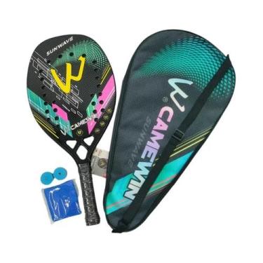 Imagem de Raquete De Beach Tennis Em Fibra De Carbono 3K Com Superfície Rugosa P