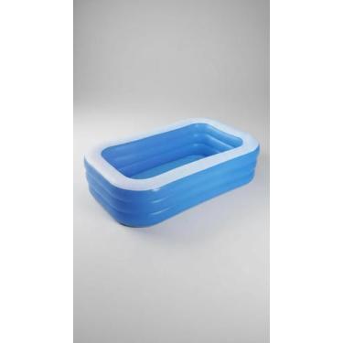 Imagem de Piscina Inflável Retangular 2000L Infantil Azul - Congratulations Stor