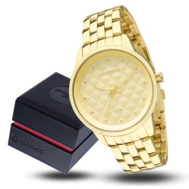 Imagem de Relógio Technos Trend Feminino Analógico Dourado Original NF
