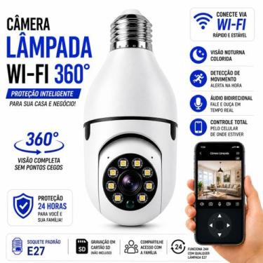 Imagem de Camera Lampada E27 Wife IP Com Visão Noturna Full HD Infravermelho Vig